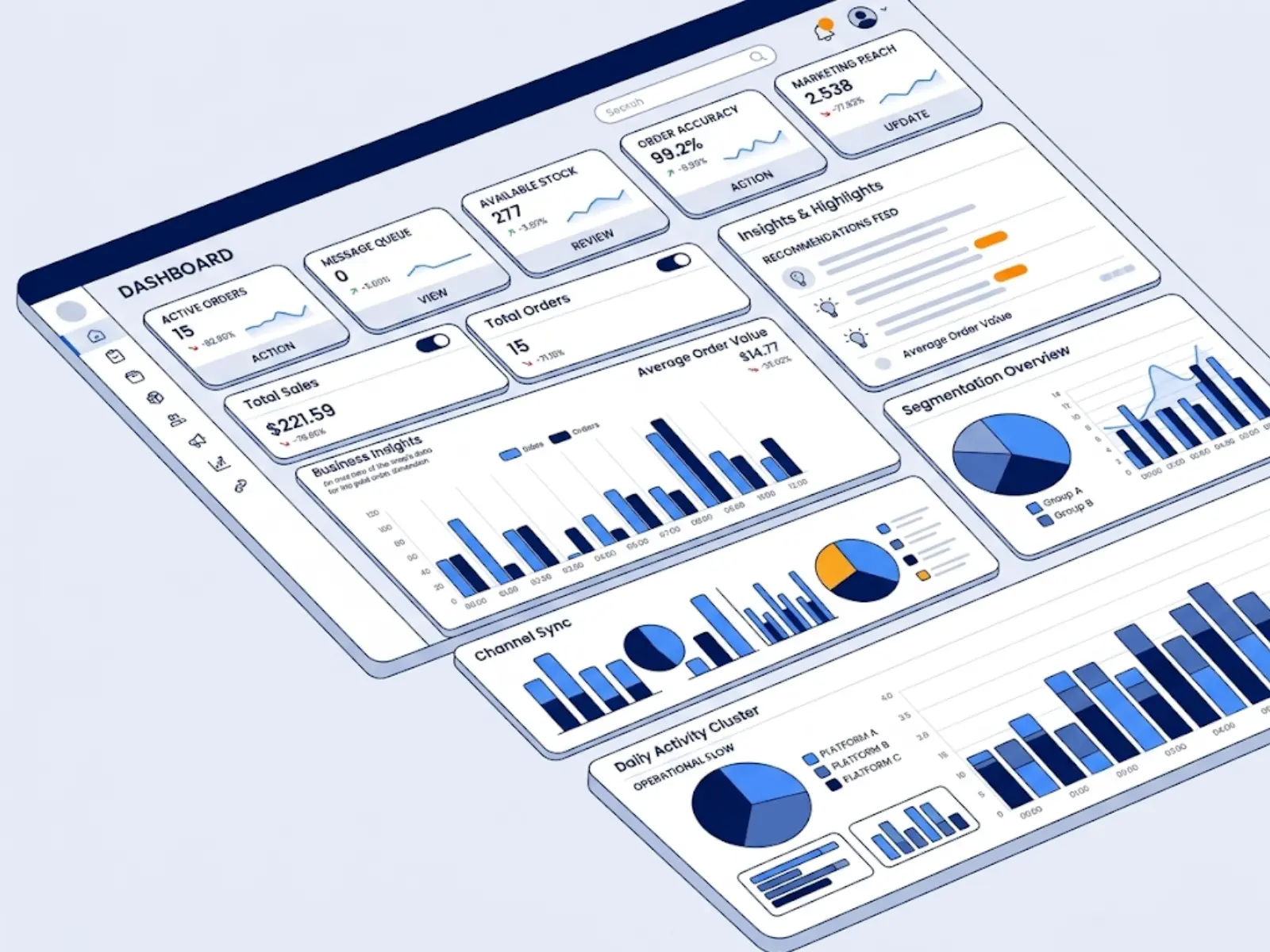 Dashboard Track everything in one place.