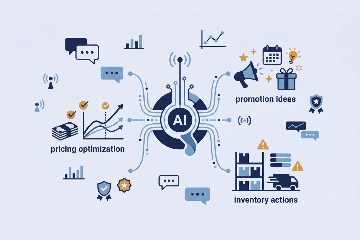 AI insights illustration for ecommerce growth decisions